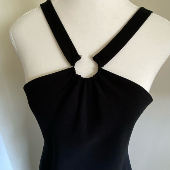 Evan-Picone Vintage Black Halter Style Party Vacation Dress- Sz- 8 - Picture 2 of 15